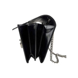 Gucci Black Polished Calfskin Leather Interlocking G Shoulder Bag