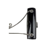 Gucci Black Polished Calfskin Leather Interlocking G Shoulder Bag