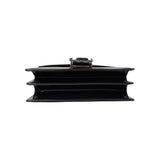Gucci Black Polished Calfskin Leather Interlocking G Shoulder Bag