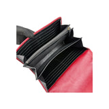 Gucci Black/Red Diagonal Quilt Leather GG Marmont Torchon Wallet on Chain