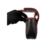 Gucci Black/Red Quilted Leather Marmont Torchon Mini Chain Wallet Crossbody bag