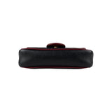 Gucci Black/Red Quilted Leather Marmont Torchon Mini Chain Wallet Crossbody bag