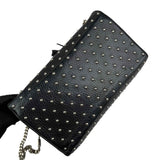 Gucci Black Studded Leather Miss Bamboo Shoulder Bag