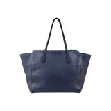 Gucci Blue/Teal Pebbled Leather Swing Tote Bag