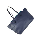 Gucci Blue/Teal Pebbled Leather Swing Tote Bag