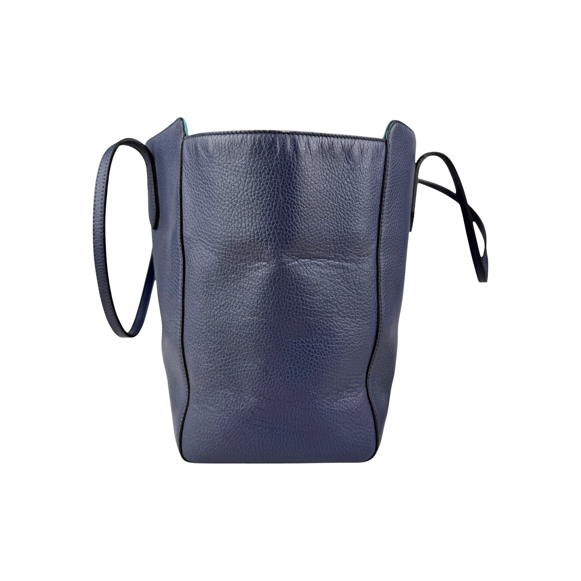 Gucci Blue/Teal Pebbled Leather Swing Tote Bag