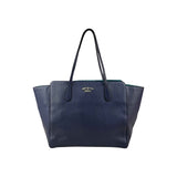 Gucci Blue/Teal Pebbled Leather Swing Tote Bag