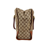 Gucci Brown/Beige GG Canvas Nailhead Tote Bag