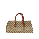 Gucci Brown/Beige GG Canvas Nailhead Tote Bag