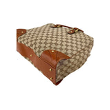 Gucci Brown/Beige GG Canvas Nailhead Tote Bag
