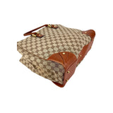 Gucci Brown/Beige GG Canvas Nailhead Tote Bag