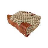 Gucci Brown/Beige GG Canvas Nailhead Tote Bag