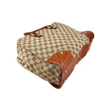 Gucci Brown/Beige GG Canvas Nailhead Tote Bag