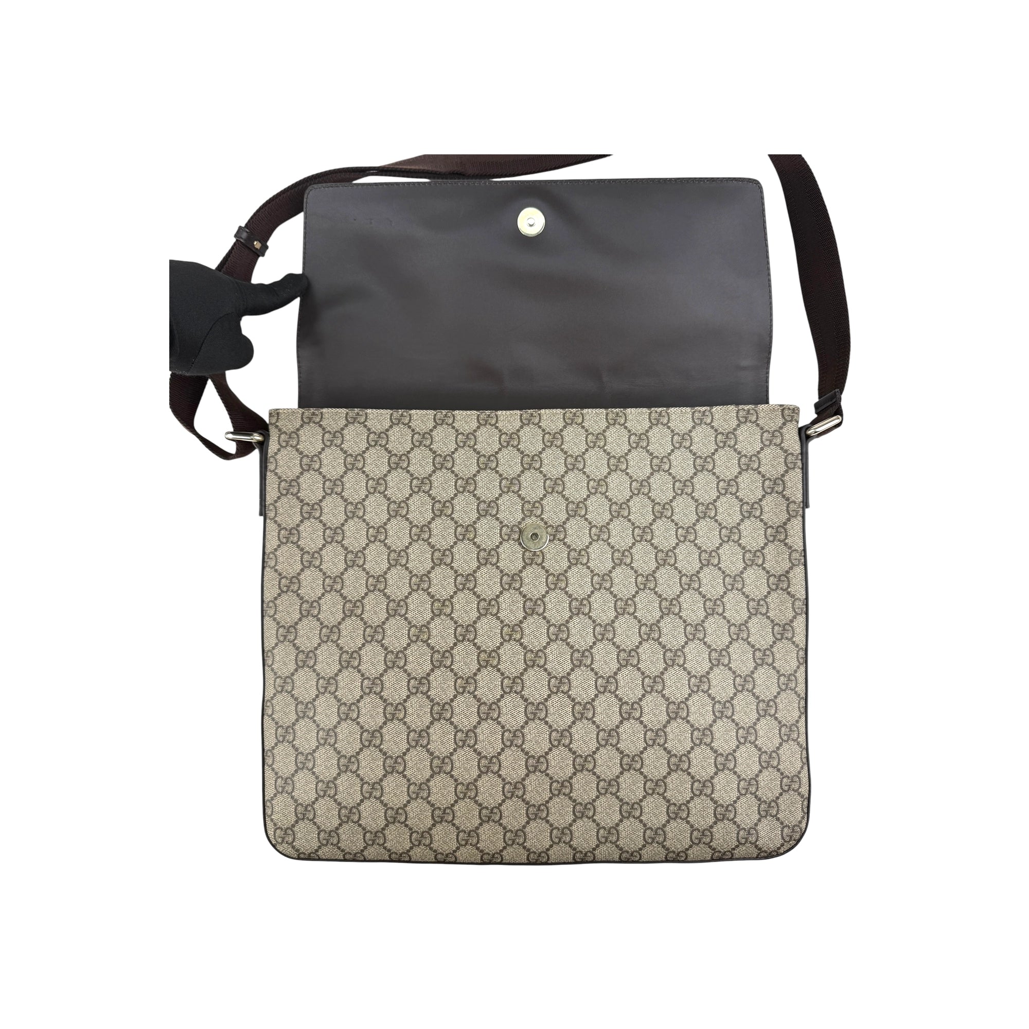 Gucci Brown GG Supreme Men’s Messenger Bag
