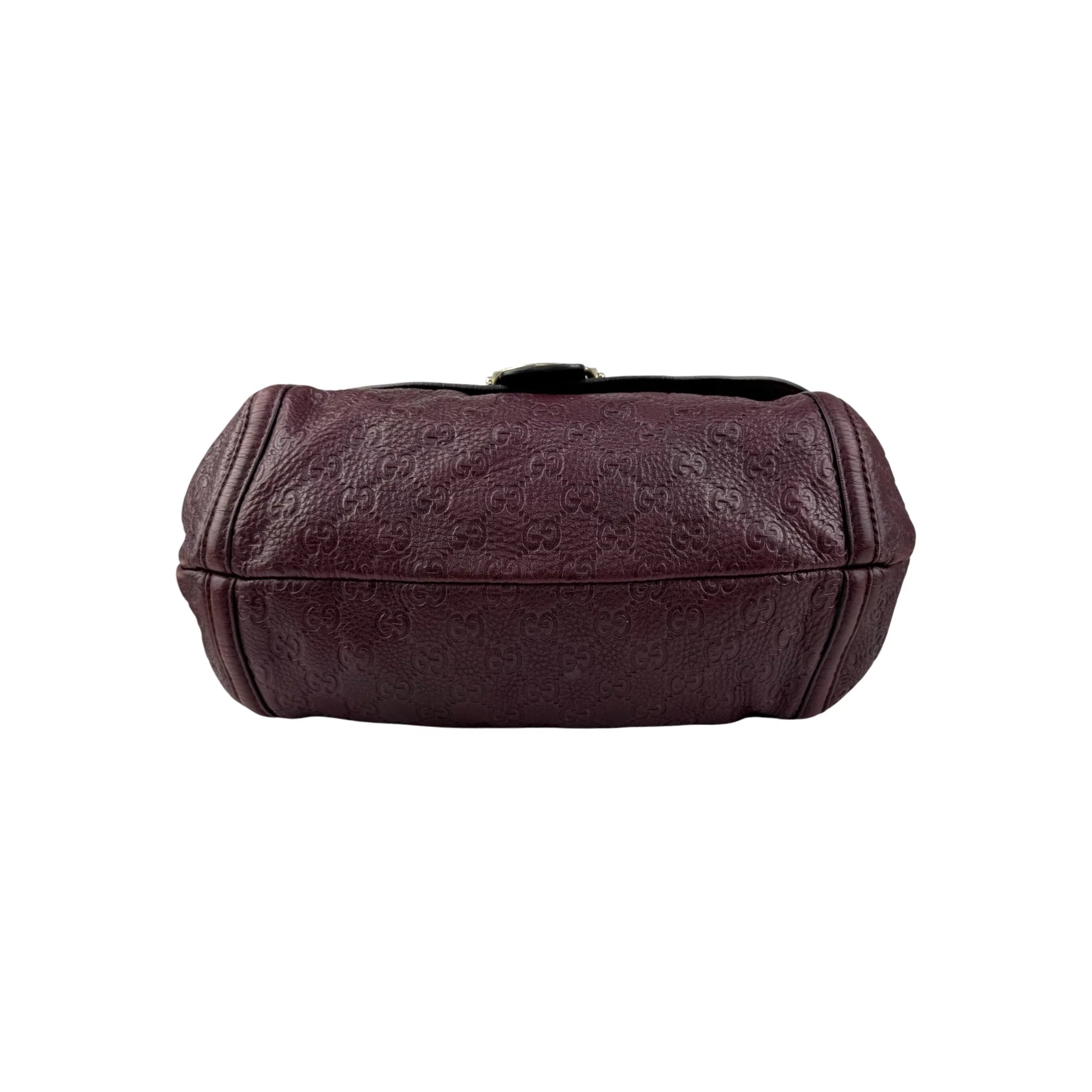 Gucci Burgundy Guccissima Leather Large Techno Horsebit Hobo