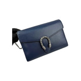 Gucci Dionysus Navy Leather Chain Shoulder Bag
