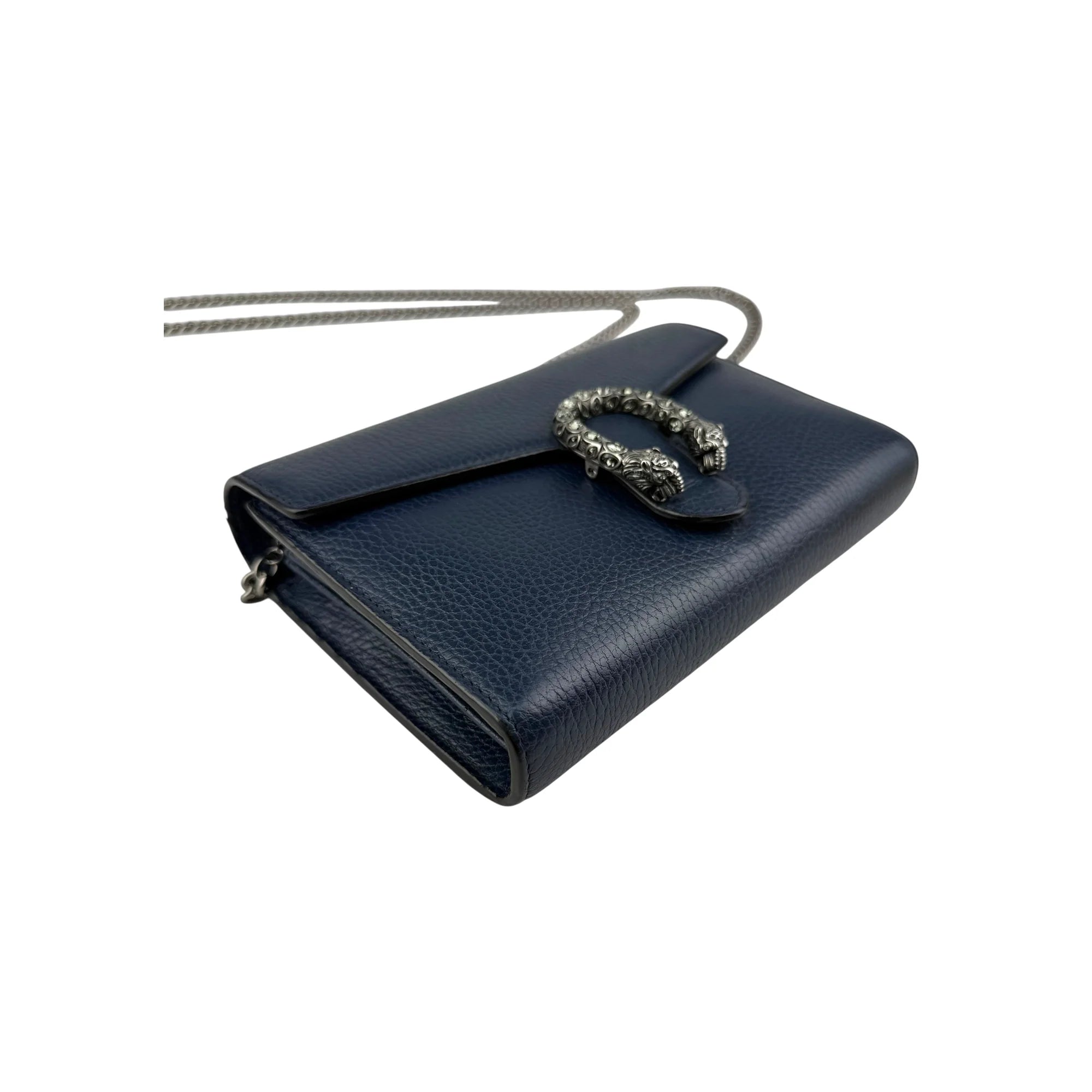 Gucci Dionysus Navy Leather Chain Shoulder Bag