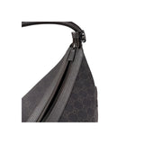 Gucci GG Canvas Brown Shoulder Bag Leather Cloth