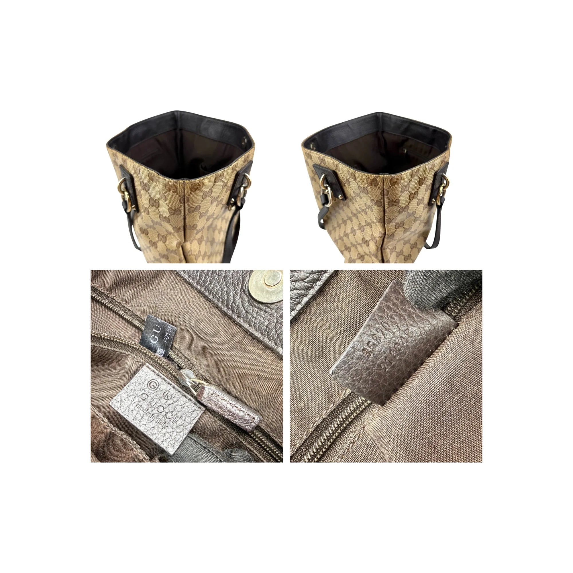 Gucci GG Crystal PVC Leather Tote Bag
