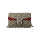Gucci GG Supreme Red Suede Dionysus Shoulder Bag