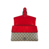 Gucci GG Supreme Red Suede Dionysus Shoulder Bag