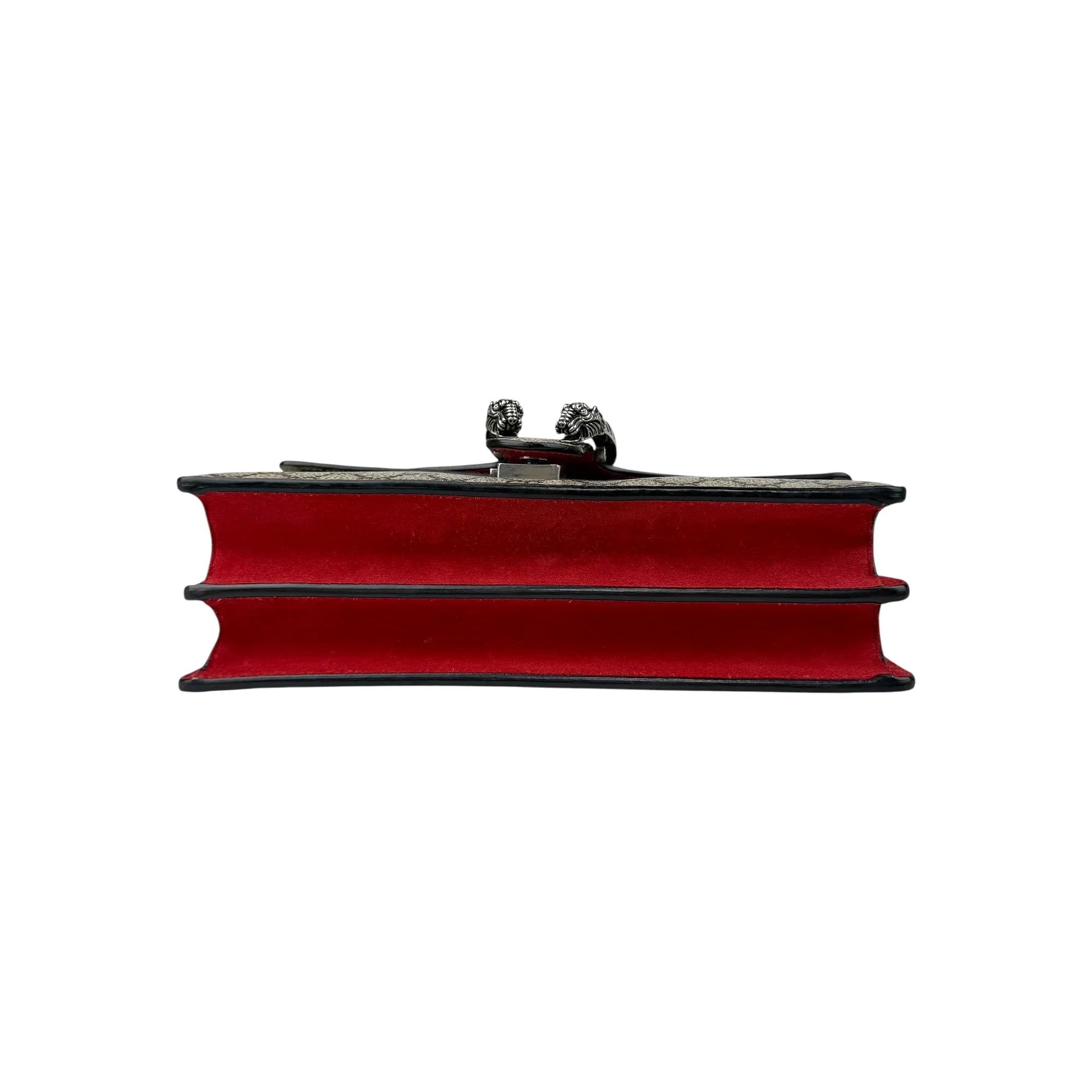 Gucci GG Supreme Red Suede Dionysus Shoulder Bag