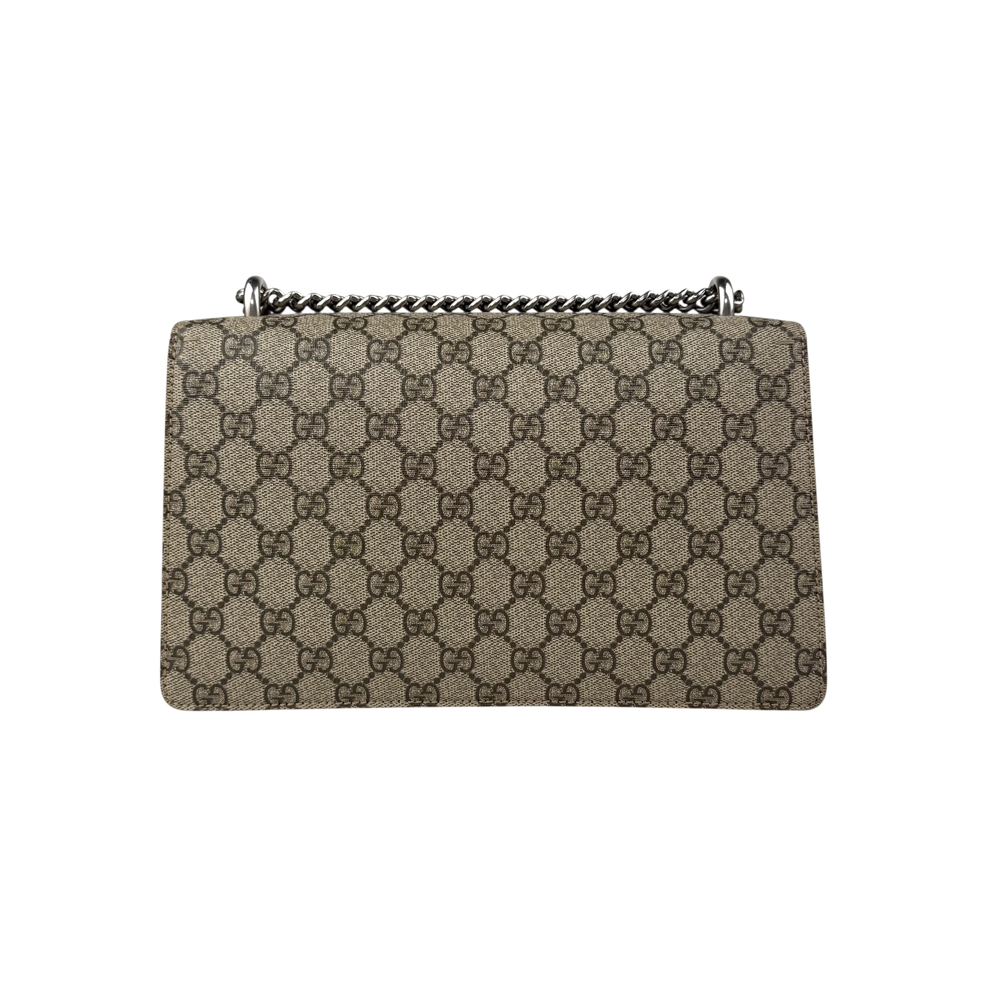 Gucci GG Supreme Red Suede Dionysus Shoulder Bag