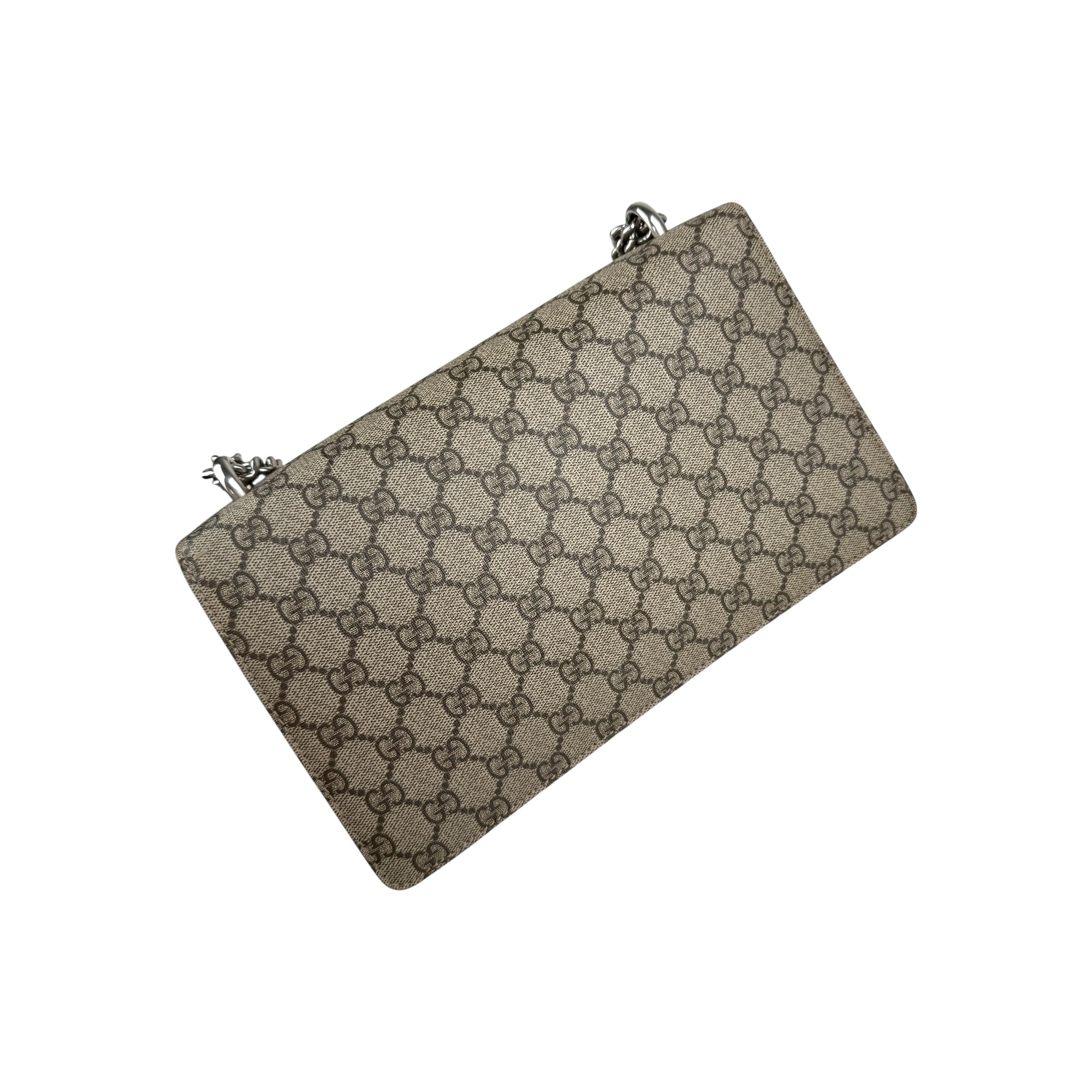 Gucci GG Supreme Red Suede Dionysus Shoulder Bag