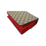 Gucci GG Supreme Red Suede Dionysus Shoulder Bag