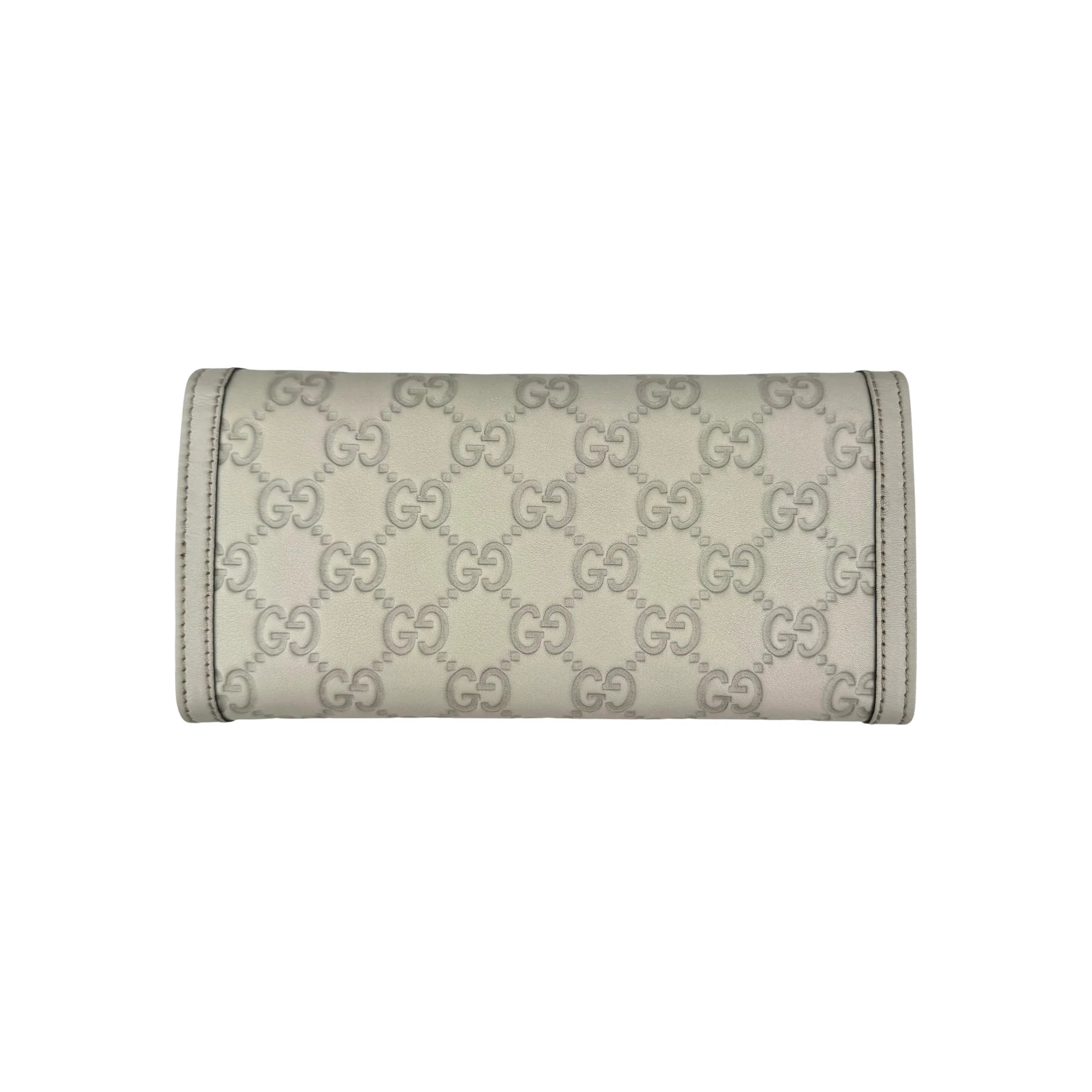 Gucci Guccissima Sukey Continental Wallet Off White