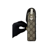 Gucci Horsebit 1955 Mini Bag Phone Bag Beige and White