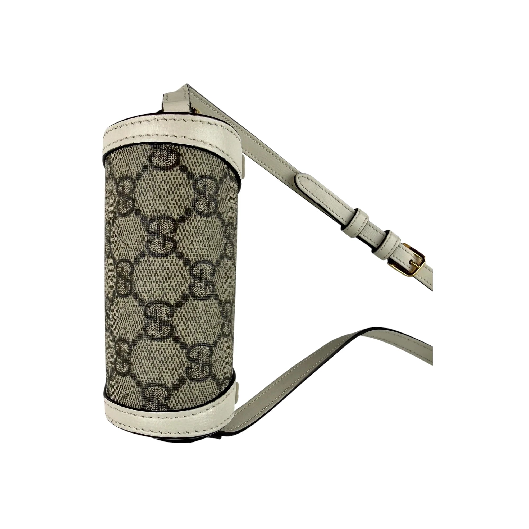 Gucci Horsebit 1955 Mini Bag Phone Bag Beige and White