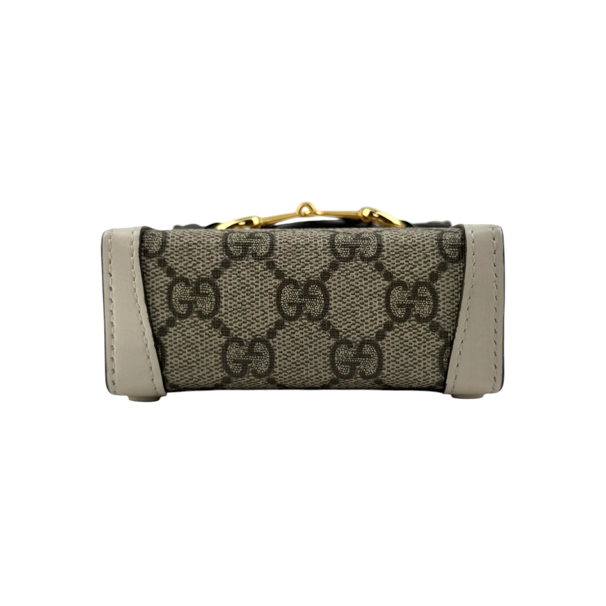 Gucci Horsebit 1955 Mini Bag Phone Bag Beige and White