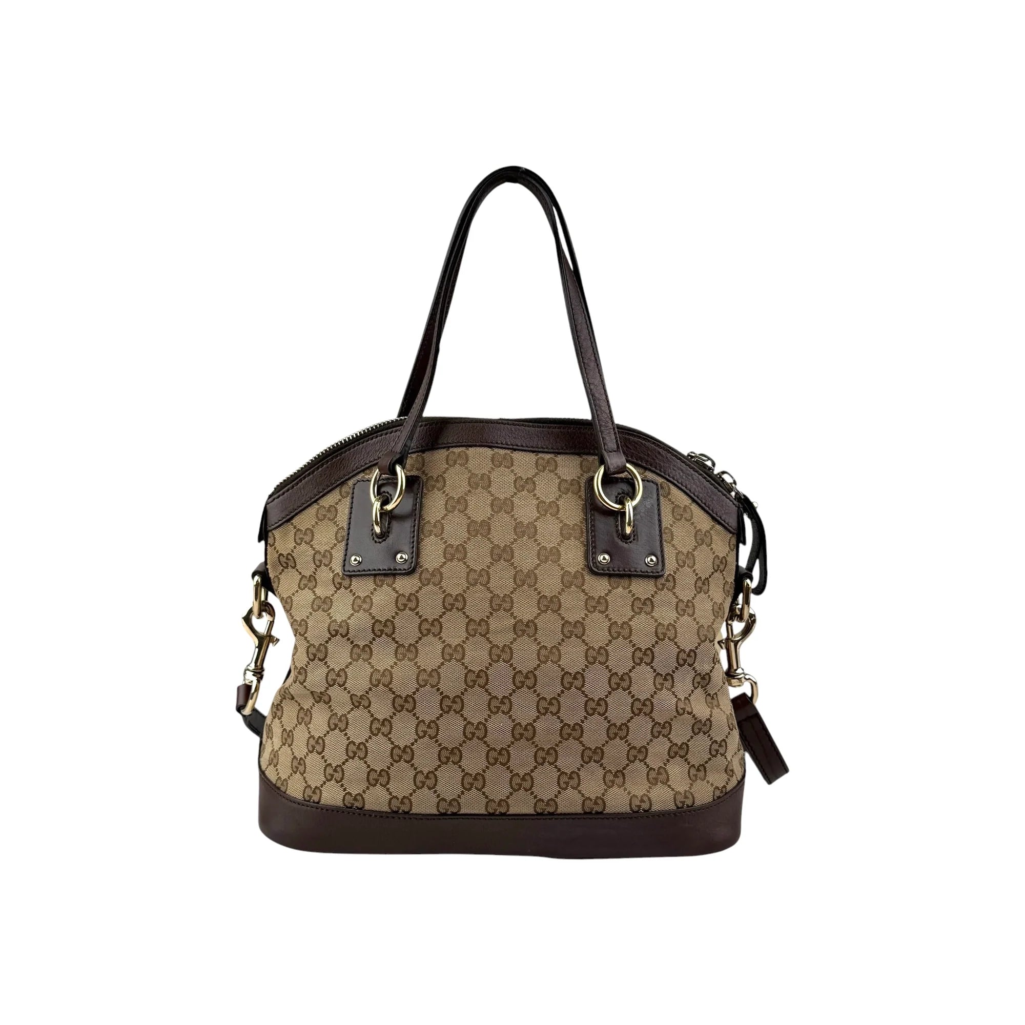 Gucci Medium GG Canvas Charm Dome Satchel
