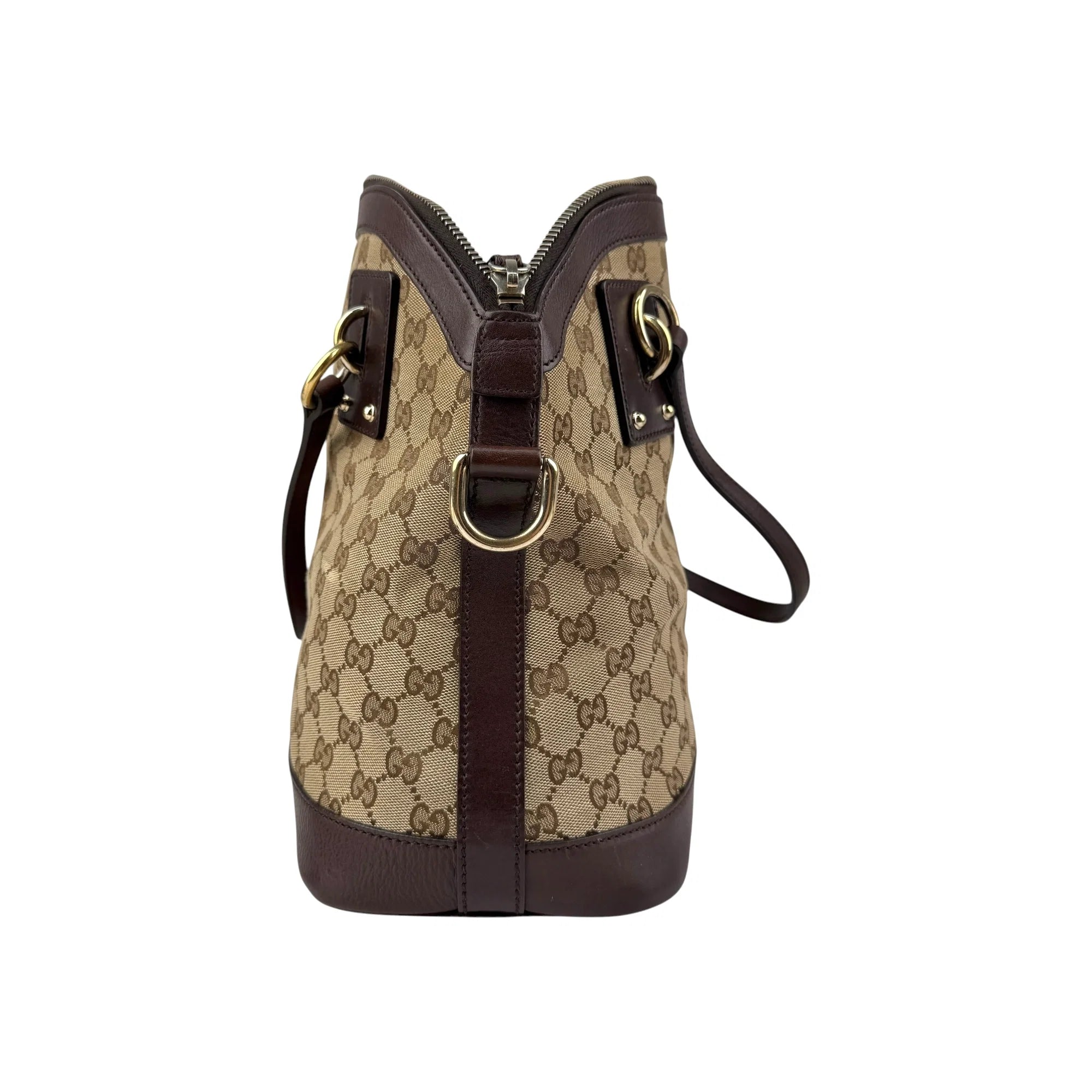 Gucci Medium GG Canvas Charm Dome Satchel