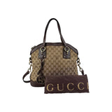 Gucci Medium GG Canvas Charm Dome Satchel