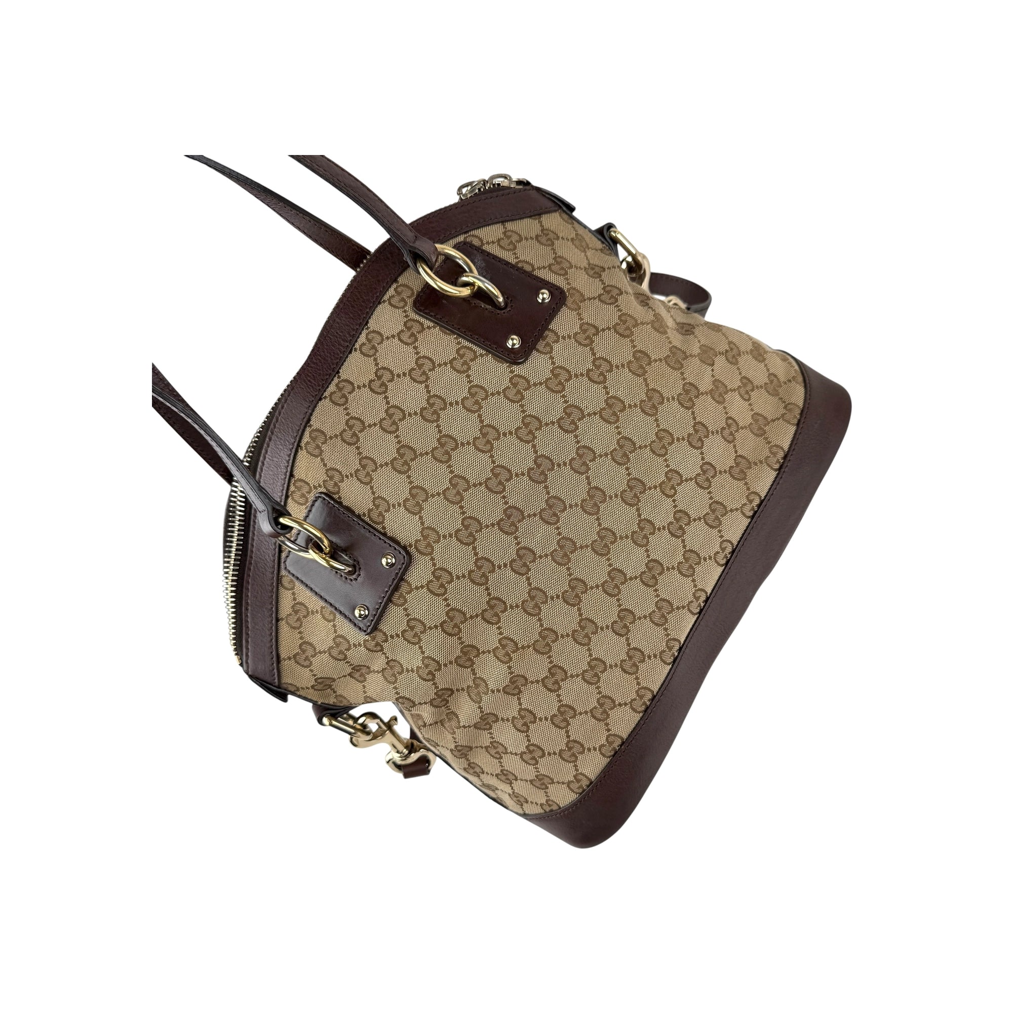 Gucci Medium GG Canvas Charm Dome Satchel