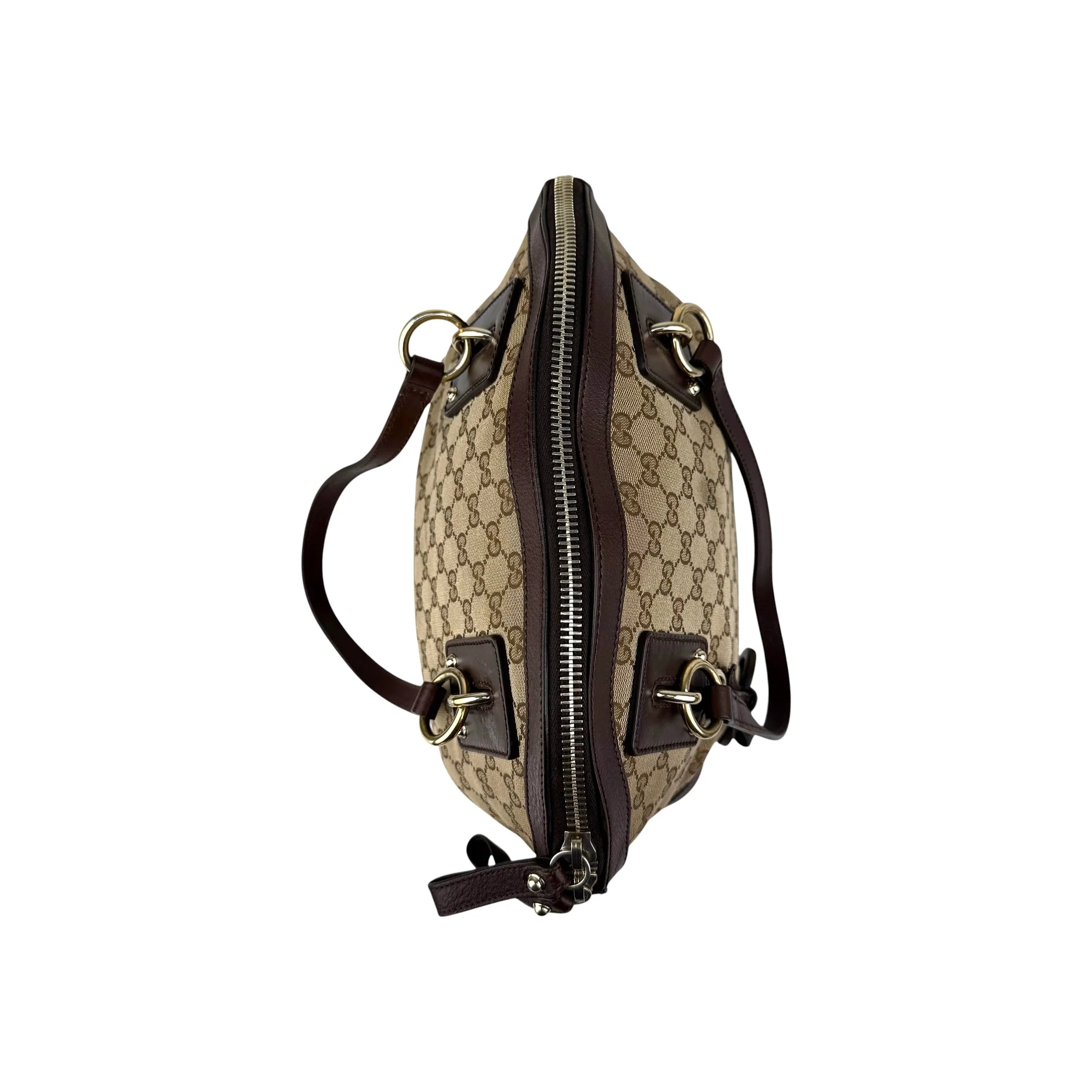 Gucci Medium GG Canvas Charm Dome Satchel