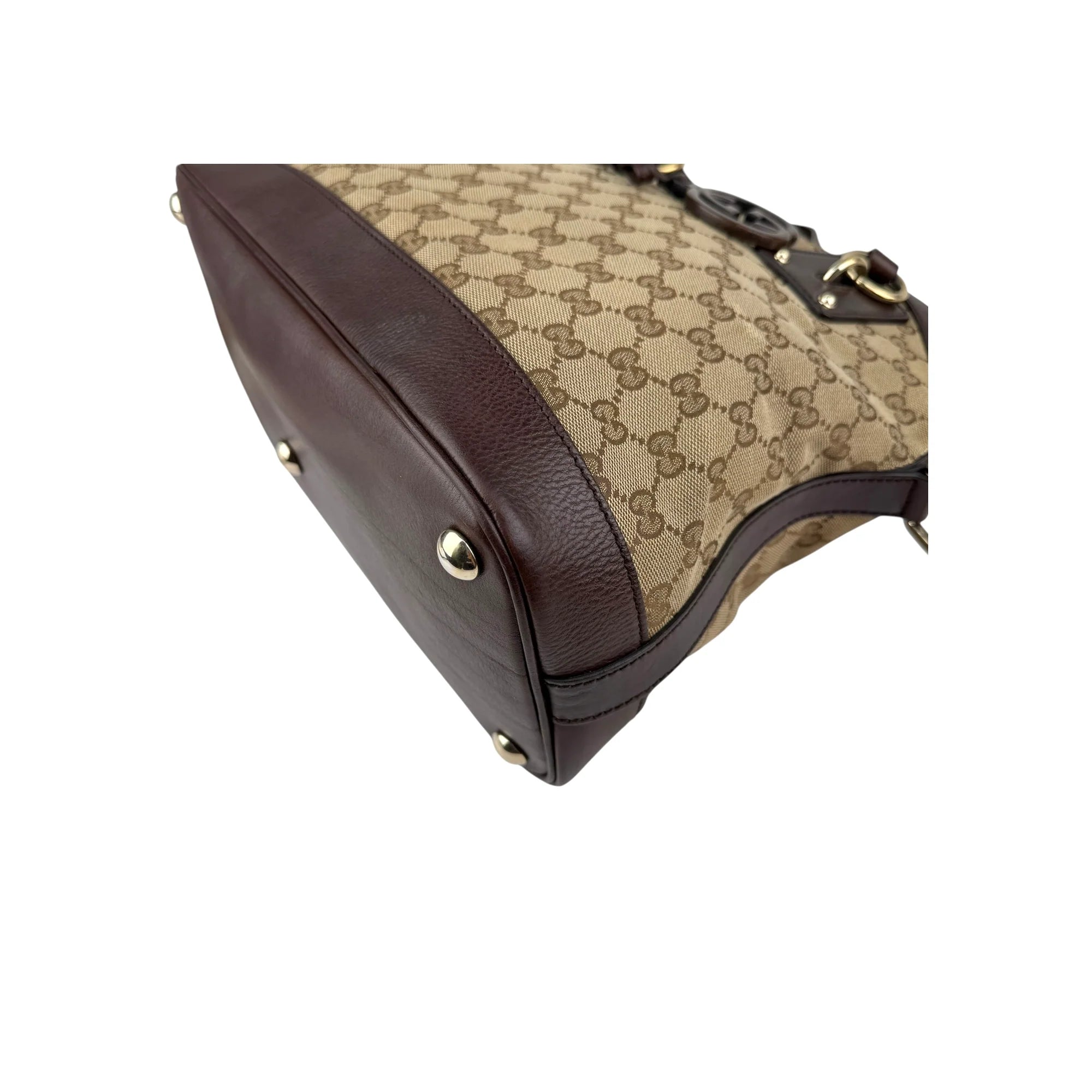 Gucci Medium GG Canvas Charm Dome Satchel