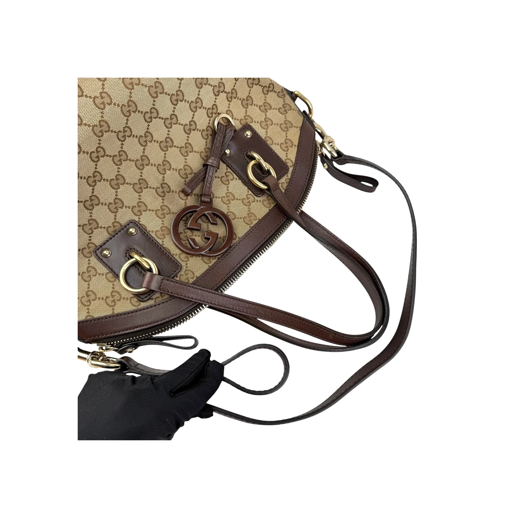 Gucci Medium GG Canvas Charm Dome Satchel