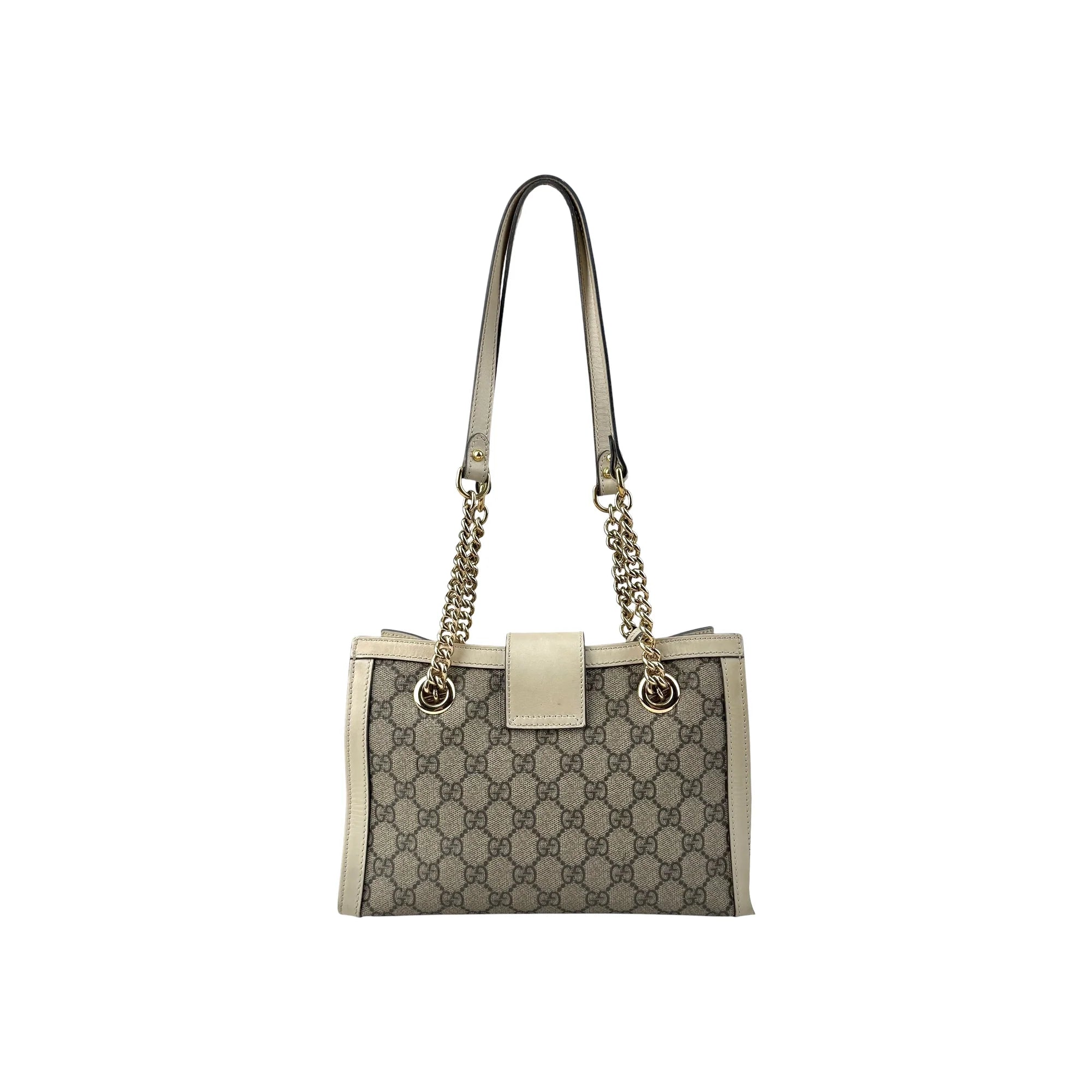 Gucci Padlock Chain Tote GG Coated Canvas