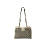 Gucci Padlock Chain Tote GG Coated Canvas