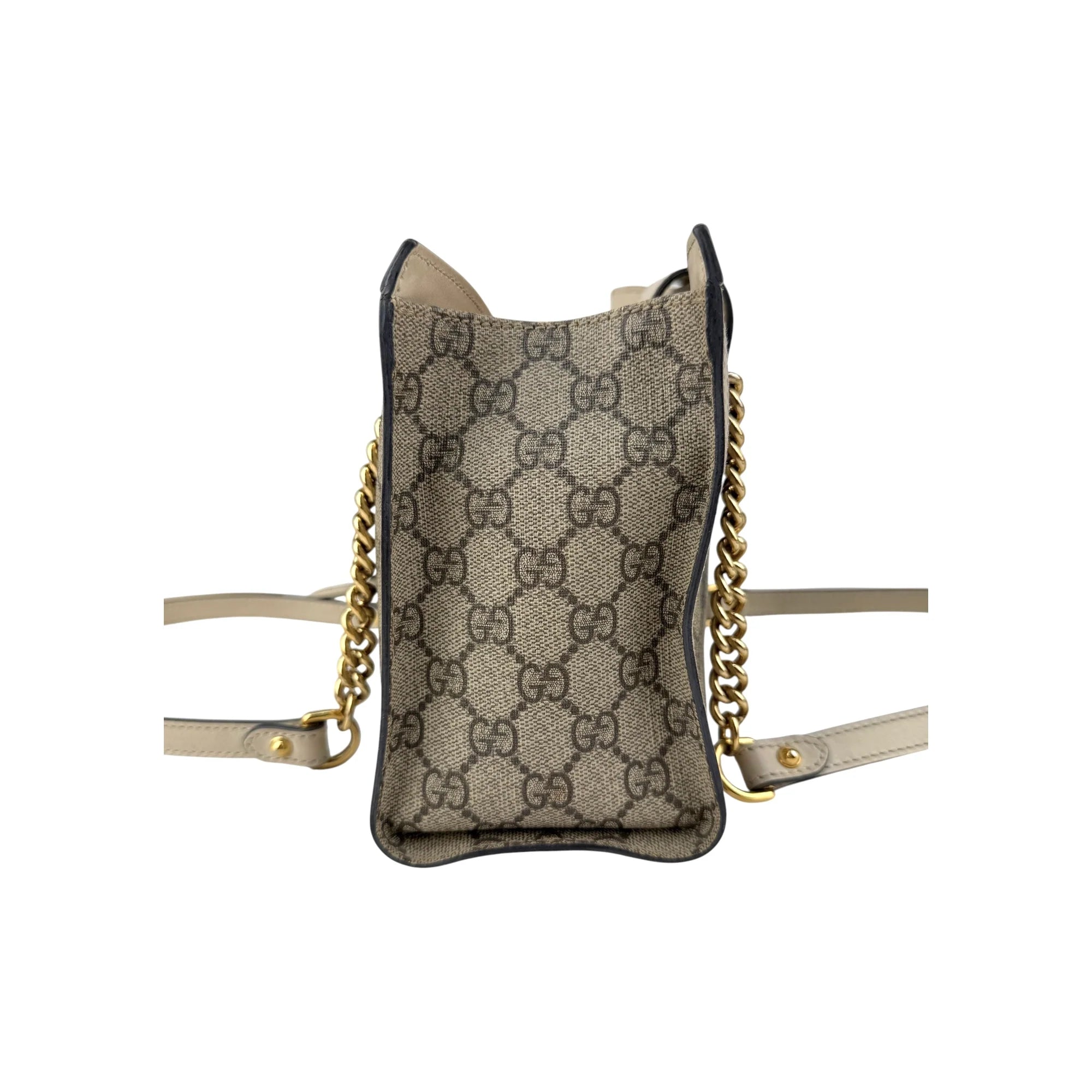 Gucci Padlock Chain Tote GG Coated Canvas