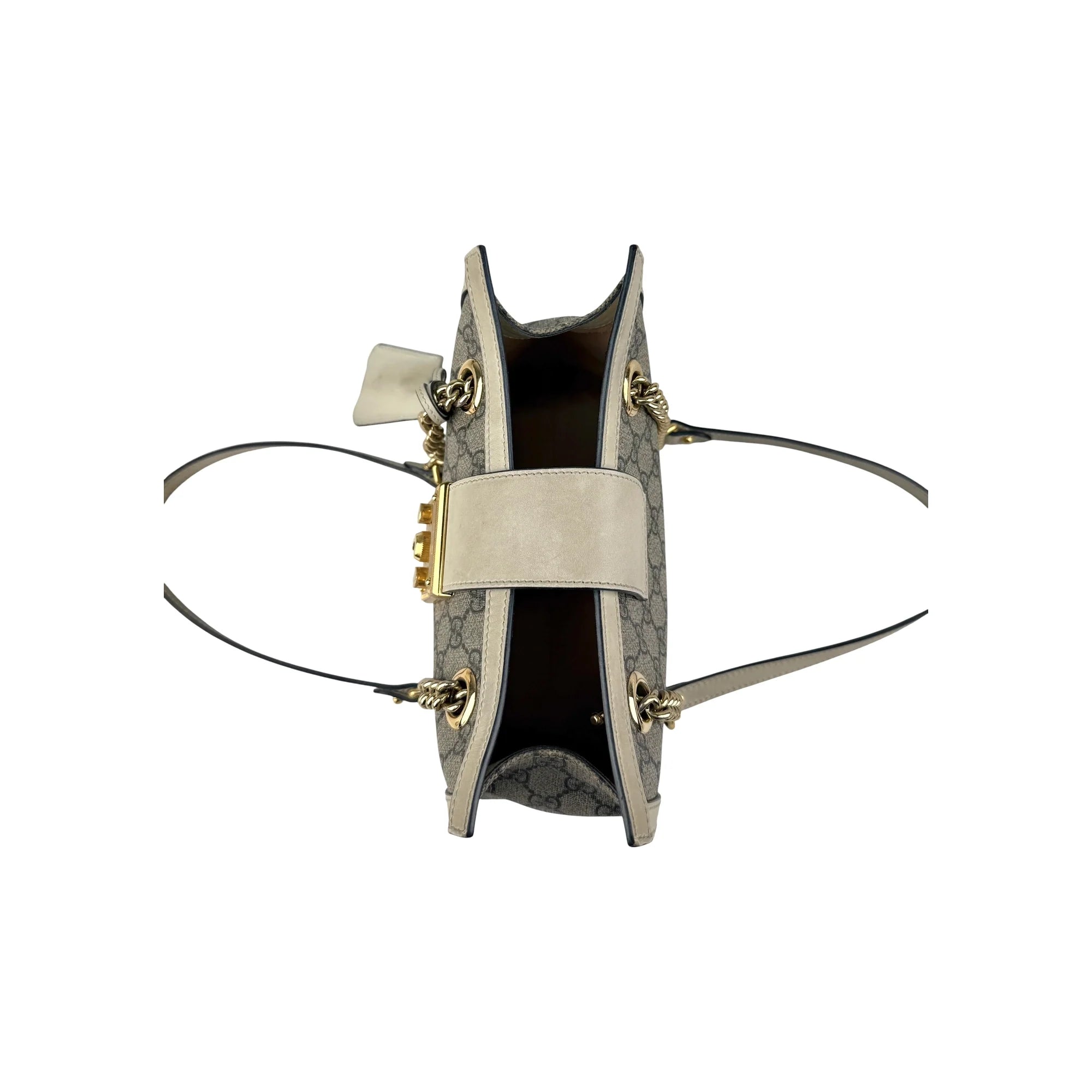 Gucci Padlock Chain Tote GG Coated Canvas