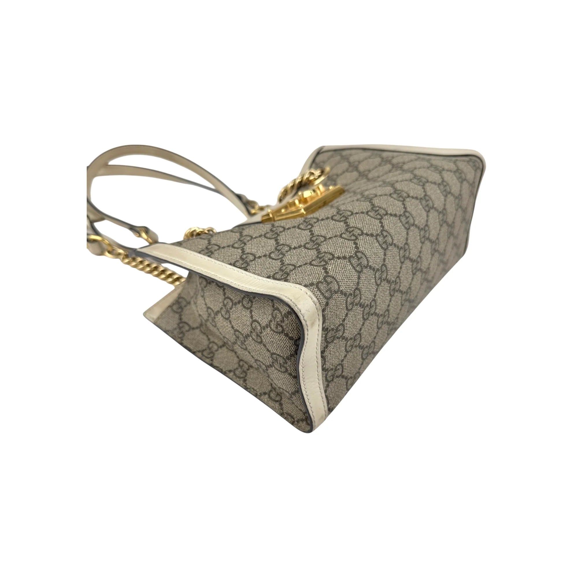 Gucci Padlock Chain Tote GG Coated Canvas