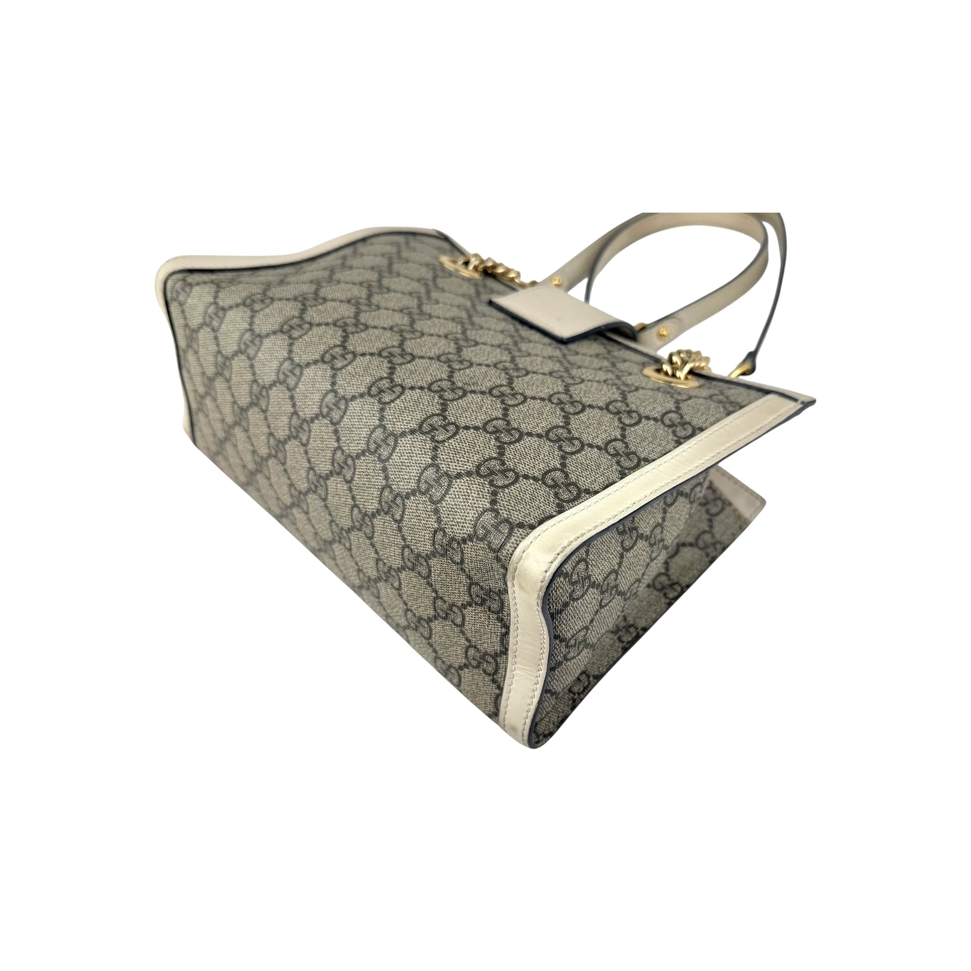 Gucci Padlock Chain Tote GG Coated Canvas
