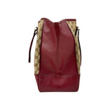 Gucci Red/Beige GG Canvas Bree Tote Bag