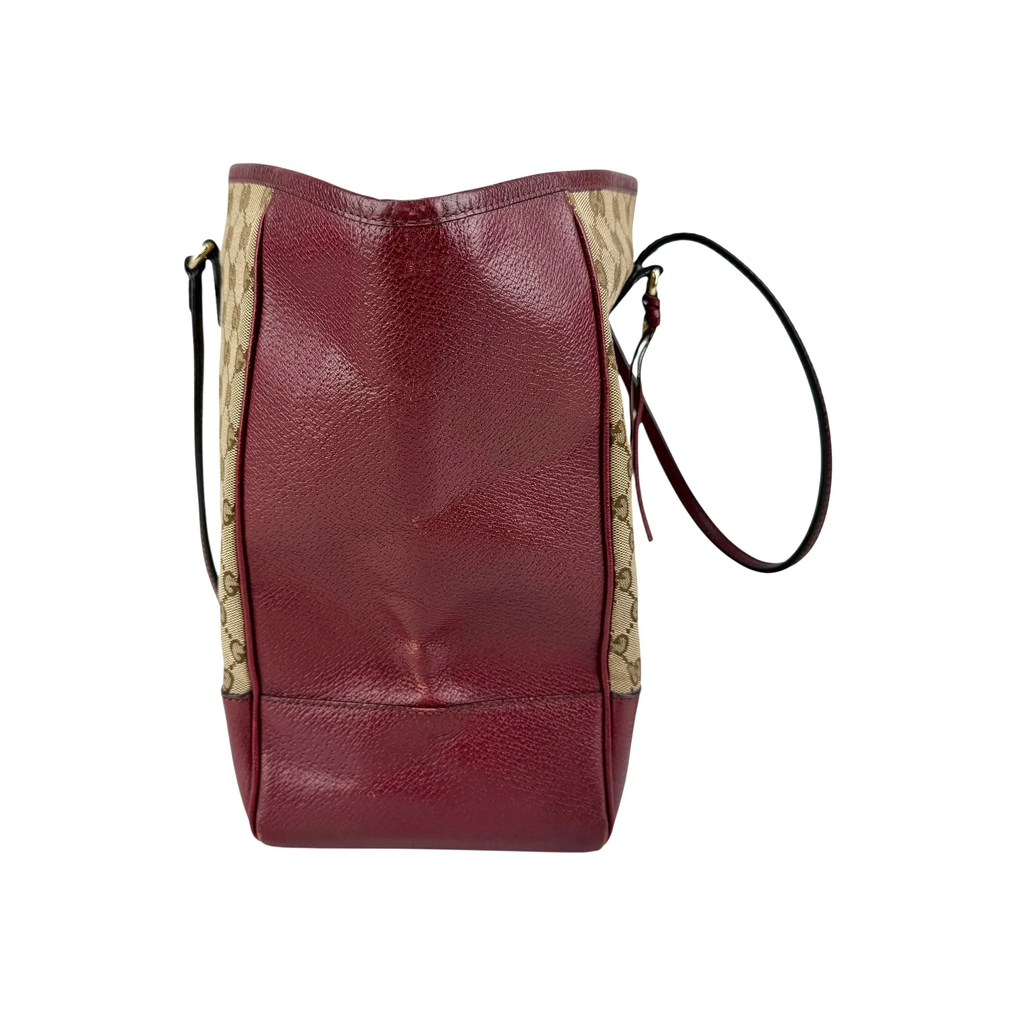 Gucci Red/Beige GG Canvas Bree Tote Bag