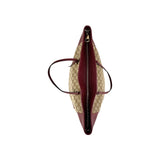Gucci Red/Beige GG Canvas Bree Tote Bag