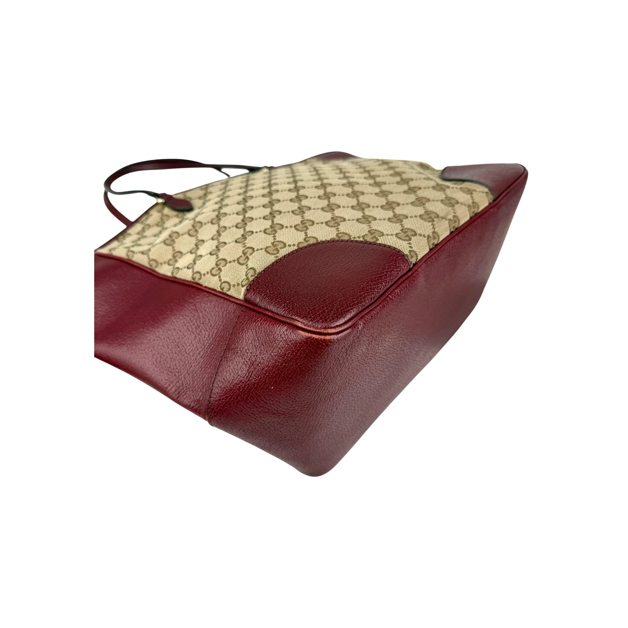 Gucci Red/Beige GG Canvas Bree Tote Bag